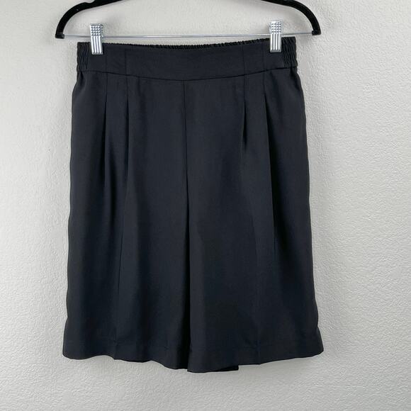 Chelsea28 Black Pleated Pull On High Rise Casual Summer Dress Shorts Small NWOT - Picture 11 of 12